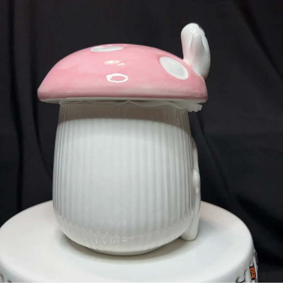 Cobwebs & Cauldrons Halloween Pink Polka Dot Mushroom Ghost Home Coffee Mug - Picture 5 of 12